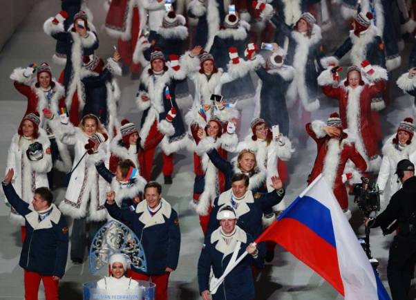 Парад спортсменов из России на Олимпиаде в Сочи Парад спортсменов из России на Олимпиаде в Сочи