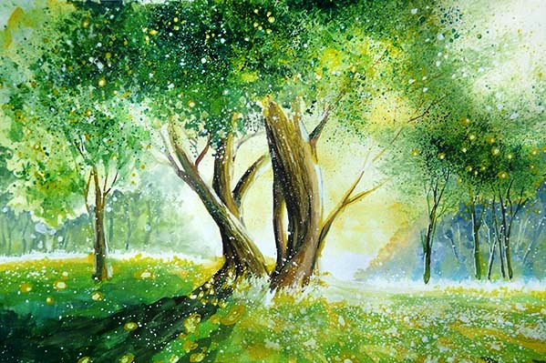 Рисунок гуашью "Летний полдень" Рисунок гуашью "Летний полдень"