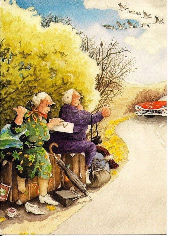 Старушки голосуют, сидя в кустах Старушки голосуют, сидя в кустах