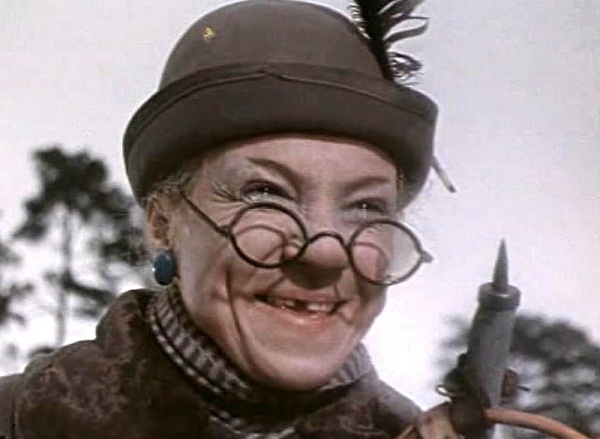 Весёлая старушка в очках Весёлая старушка в очках