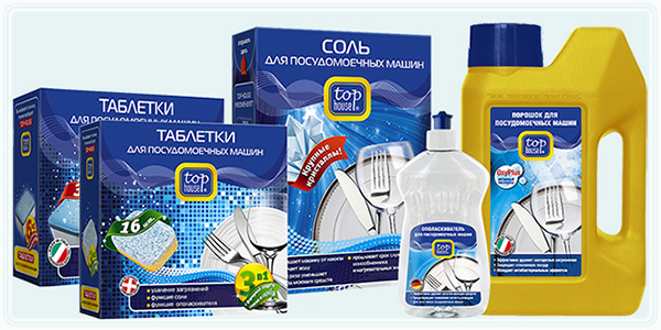Соль и моющиеся средства для посудомоечной машины Соль и моющиеся средства для посудомоечной машины